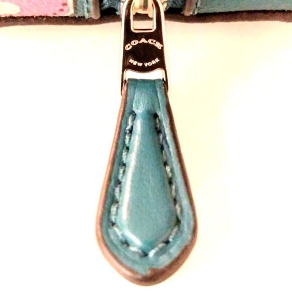 Coach WildFlower Teal Cosmetic Bag - Picture 3 of 9